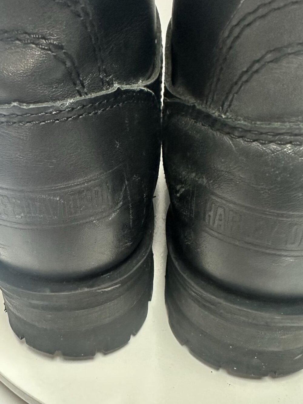 Harley Davidson Women's Black Leather Biker Boots Size 6 Motorcycle - Picture 5 of 8